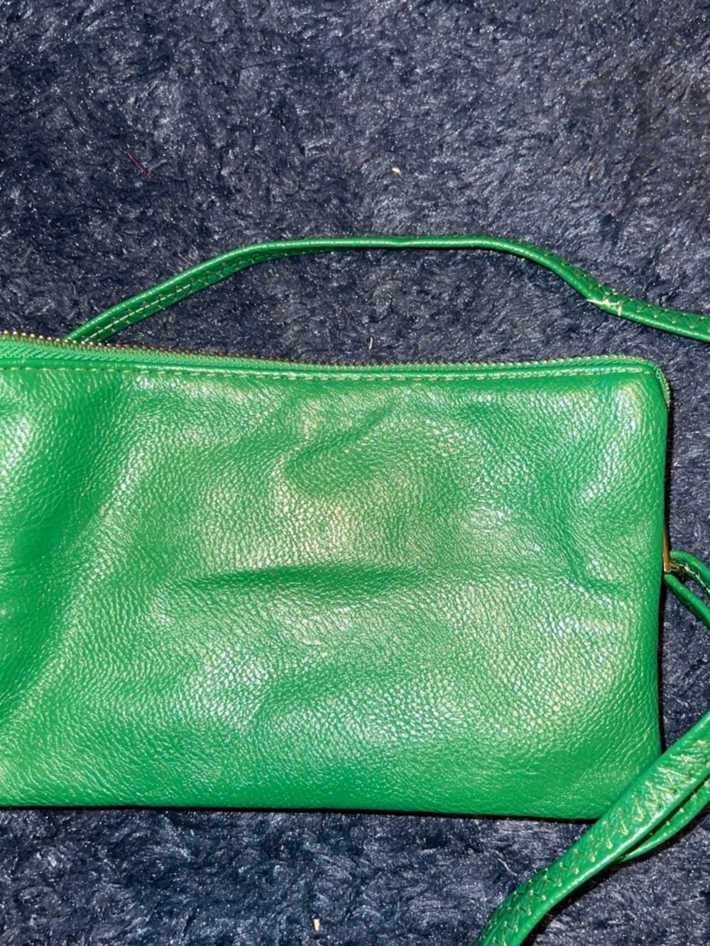 Green Leather Wristlet Clutch - Stylish Women's Bag